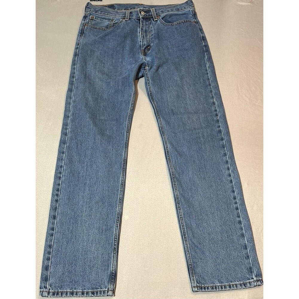 Levis 505 Jeans Mens 34x34 Blue Straight Leg Regular Fit Medium Wash